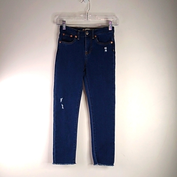 Levi's - High Rise Straight Distressed Jeans - Size 7 Regular - Picture 1 of 7